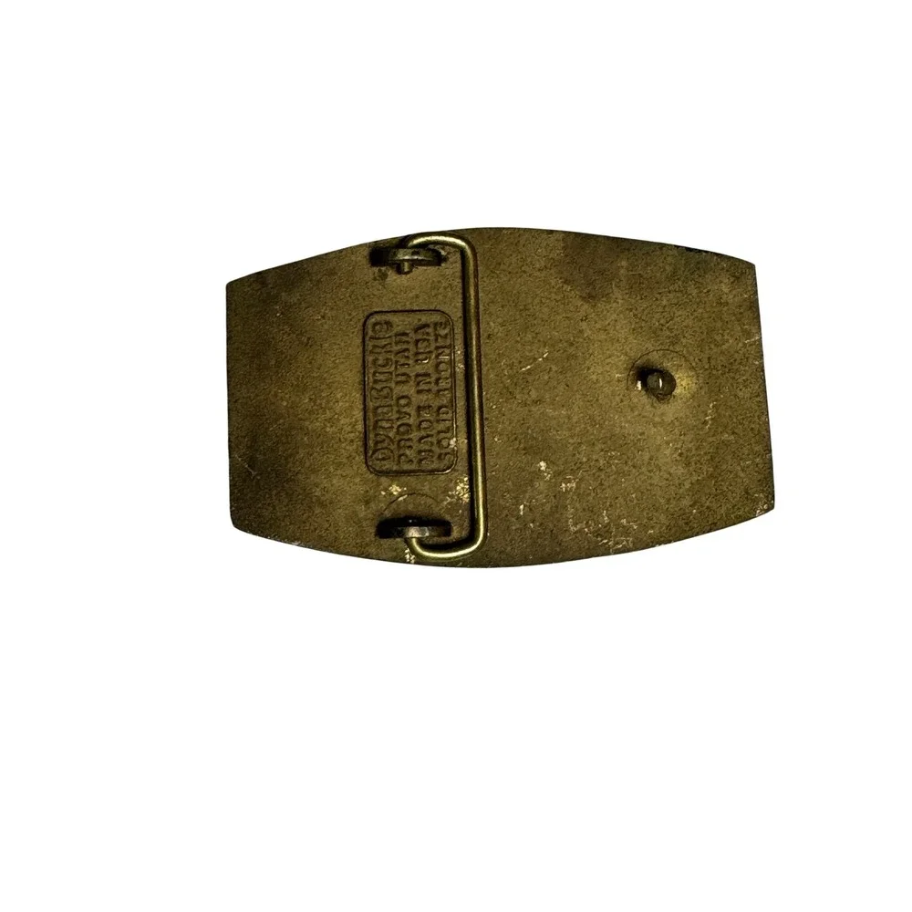 Vintage DYNA BUCKLE CRC Chemicals Belt Buckle Solid‎ Bronze Made in USA Utah